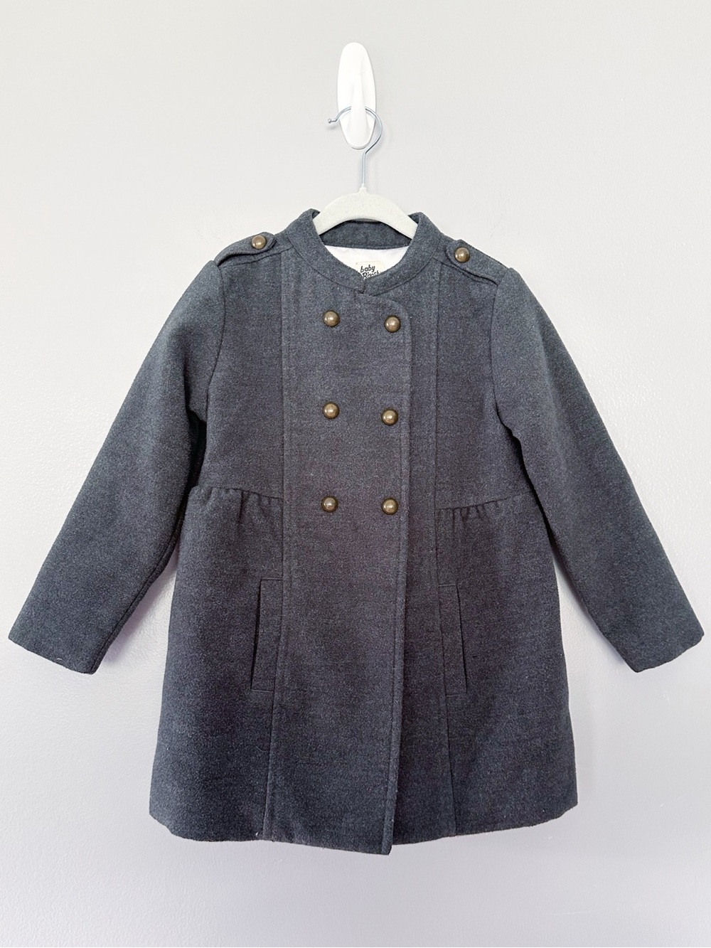 Baby B’gosh Girls 5T Double Breasted Grey Coat